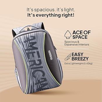 American Tourister Twing 26 Ltrs Grey Casual Backpack (FD0